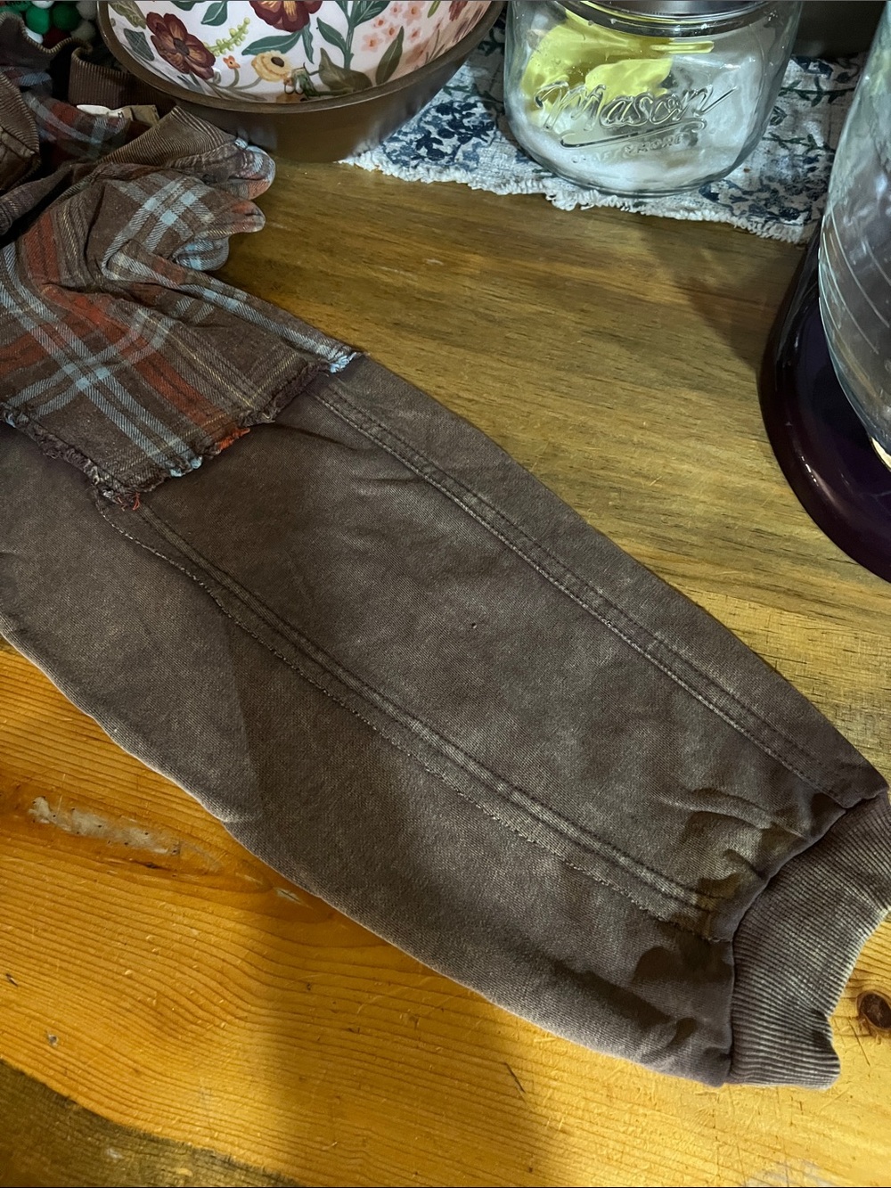 Oli & Hali Rust and Cream Plaid Jacket Size Medium - Picture 8 of 10
